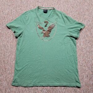 American Eagle Shirt Mens 2XL Green Short Sleeve Pullover Eagle Crest USA Tee